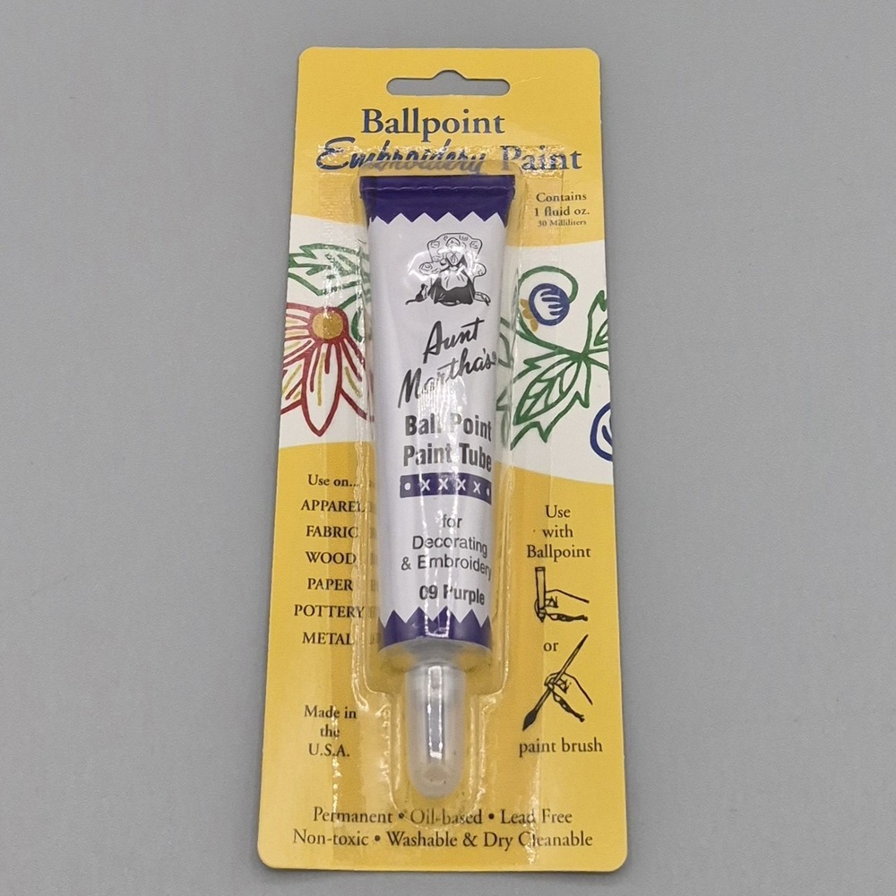 Aunt Martha's 900-09 Ballpoint Paint Tube‎ 1oz-Purple